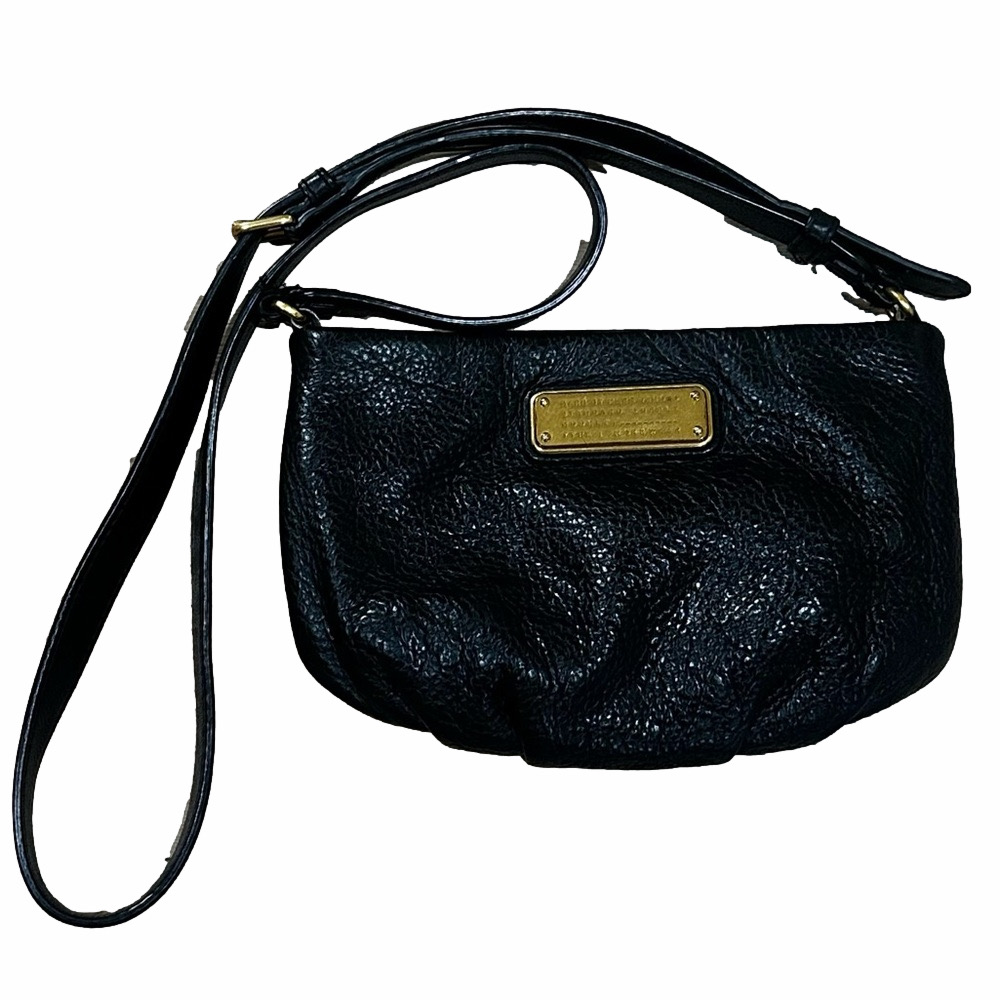 Marc by Marc Jacobs Black Leather Crossbody Bag Small Y2K Pebbled